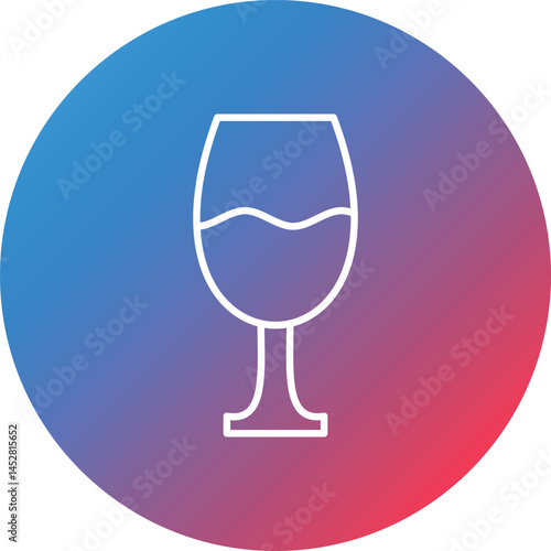 Drink Line Gradient Circle Background Icon