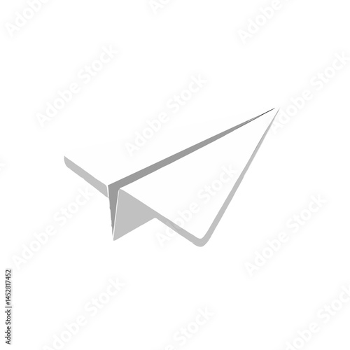 Simplified  Grayscale Papper Airplane