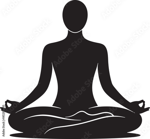 Meditation relaxation silhouette