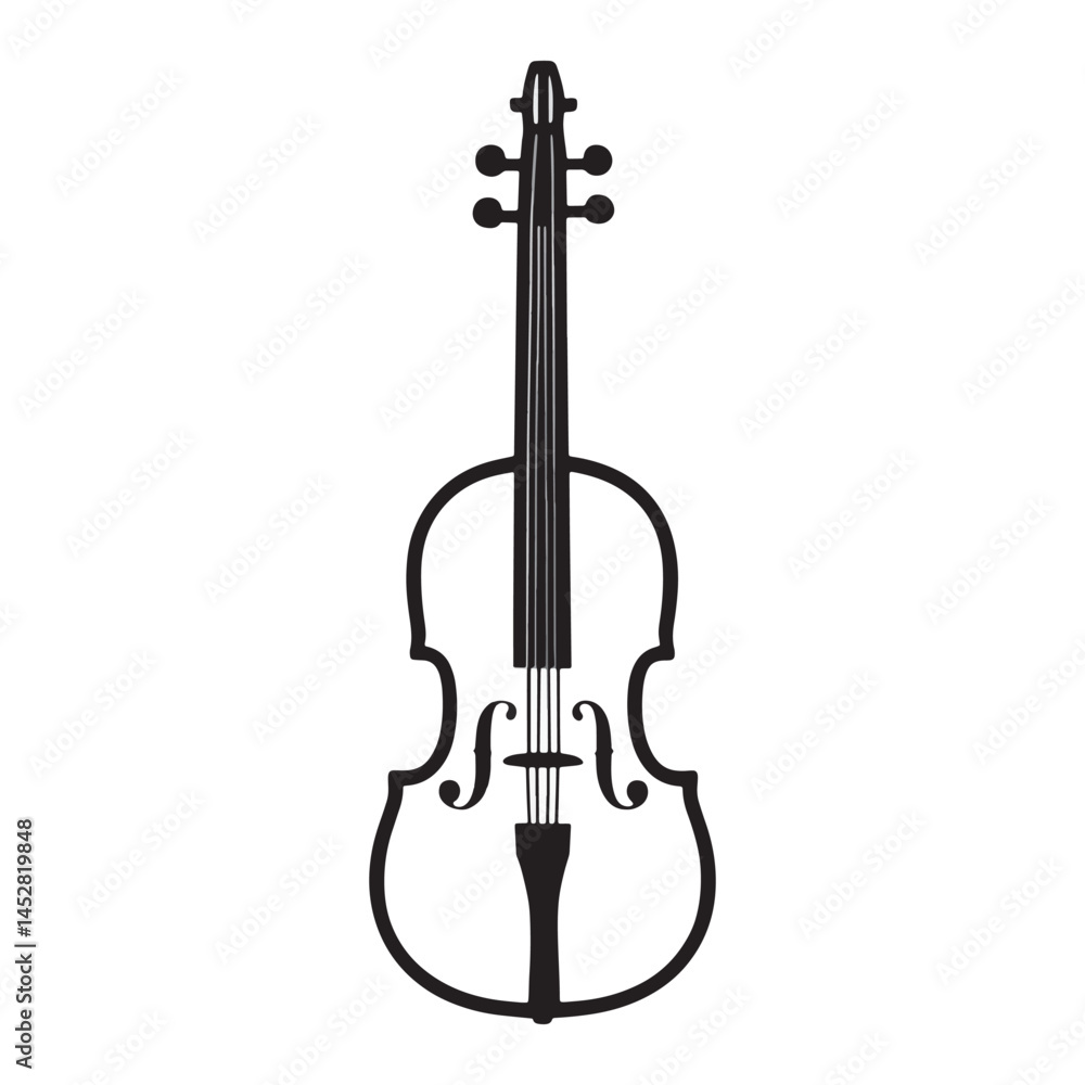 Fototapeta premium Cello icon isolated on white background