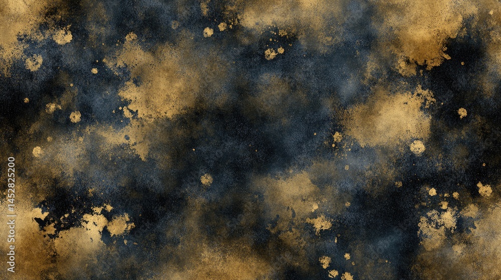 Cosmic Gold Night Abstract Watercolor Texture. Cosmic Gold Night Abstract Watercolor Texture.
