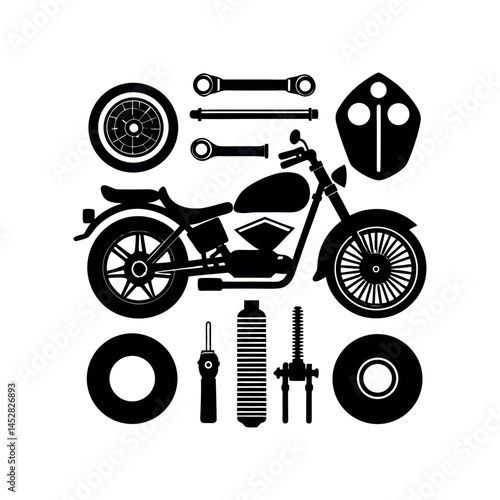 Motorcycle Icon Vector Illustration  