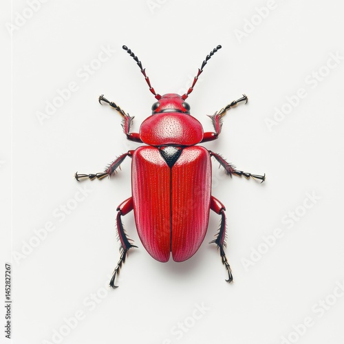 Red Flour Beetle Top View Macro Photography