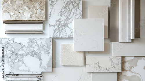 Elegant Marble  Quartz Samples Interior Design Inspiration.