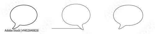 Speech bubble designs for creative communication in illustrations and graphics