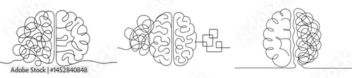 Artistic representation of a brain highlighting thought processes, emotions, and mental clarity in a creative style