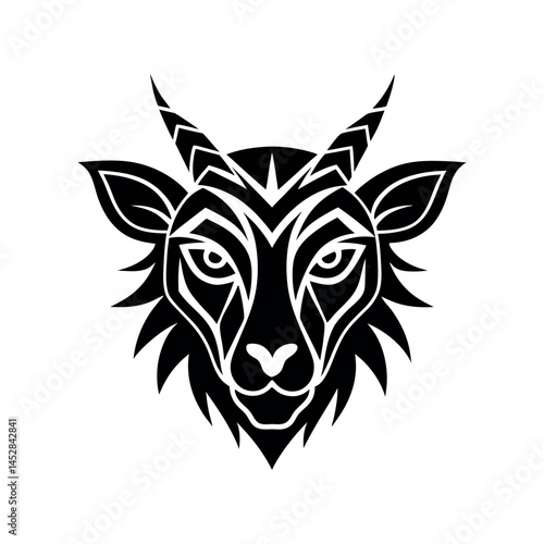  tribal animal head vector icon symbol design head of a wolf tribal