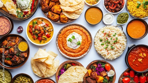 Wallpaper Mural Colorful Sadya Spread with Traditional Kerala Cuisine Torontodigital.ca