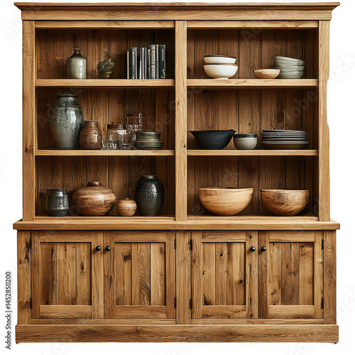 Hutch Cabinets isolated on transparent background.
