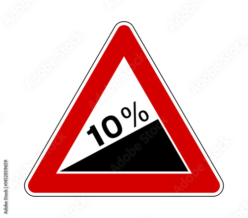 Italian traffic signs steep climb