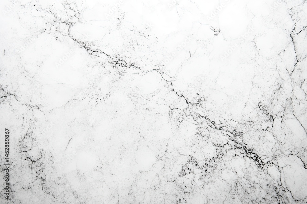 Obraz premium Detailed Black Veins Pattern on White Marble Texture Background Surface Stone