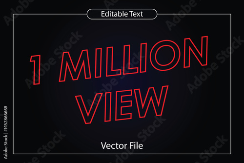 1 million view 3D text effect