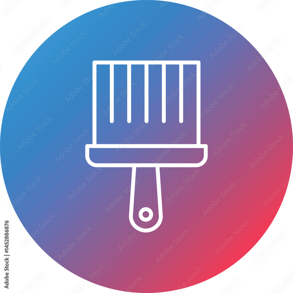 Paint Brush Line Gradient Circle Background Icon Paint Brush Line Gradient Circle Background Icon