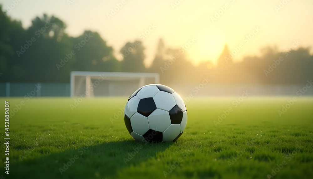 Fototapeta premium ball on the soccer field