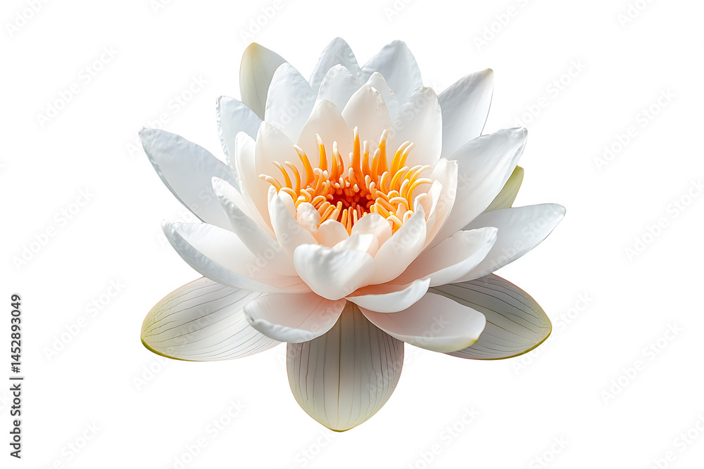 Fragrant Water Lily flower isolated on transparent background Fragrant Water Lily flower isolated on transparent background
