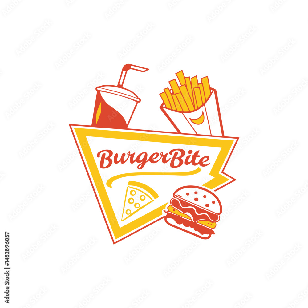 fast food vector illustration logo design fast food vector illustration logo design