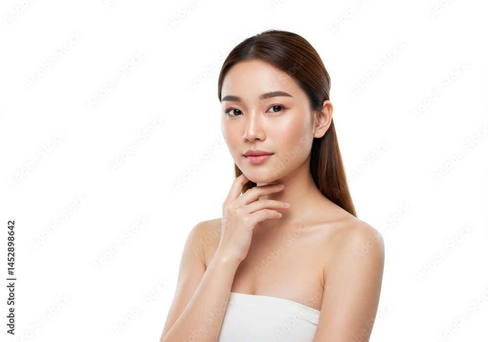 Beautiful asian woman with smooth perfect skin face girl care model Beautiful asian woman with smooth perfect skin face girl care model
