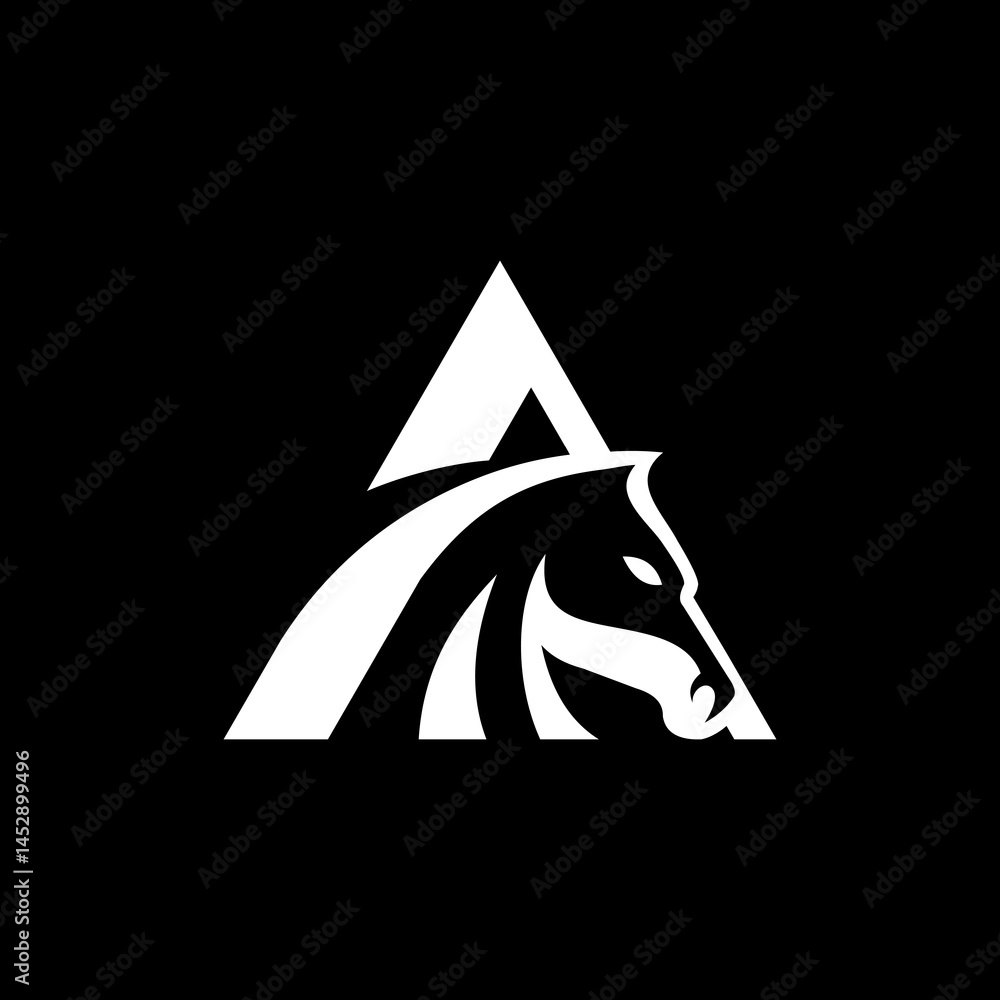 Fototapeta premium letter A horse logo