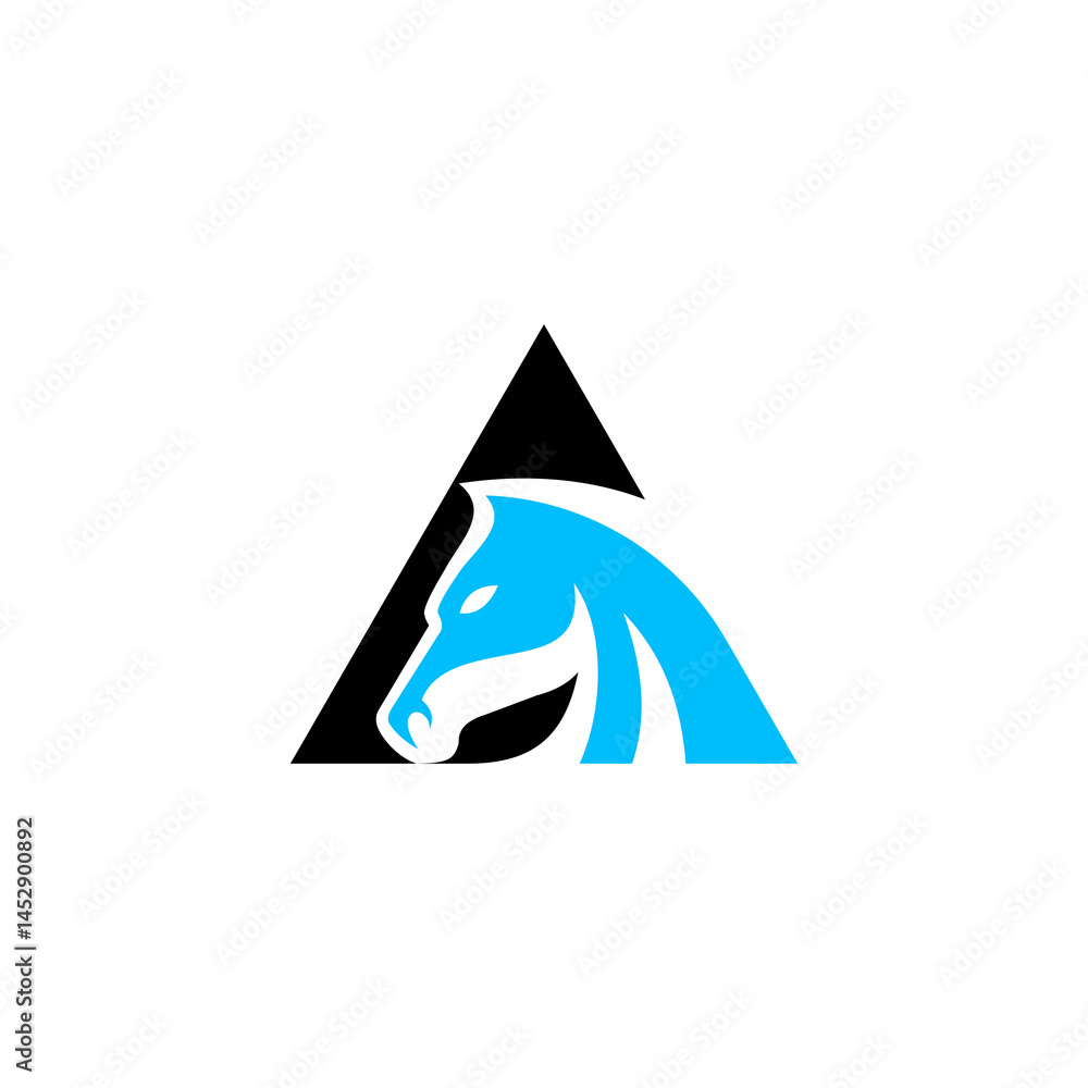 Fototapeta premium letter A horse logo