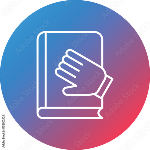 Oath Line Gradient Circle Background Icon