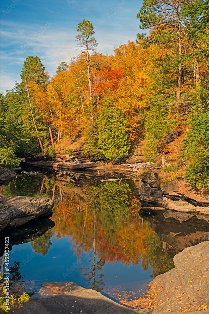 Quiet Backwater Pond in the Autumn