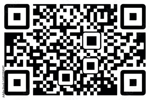 QR codes with square shapes and geometric design elements, perfect for digital technology and modern themes
