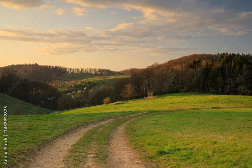 Fototapeta premium sunset in the mountains