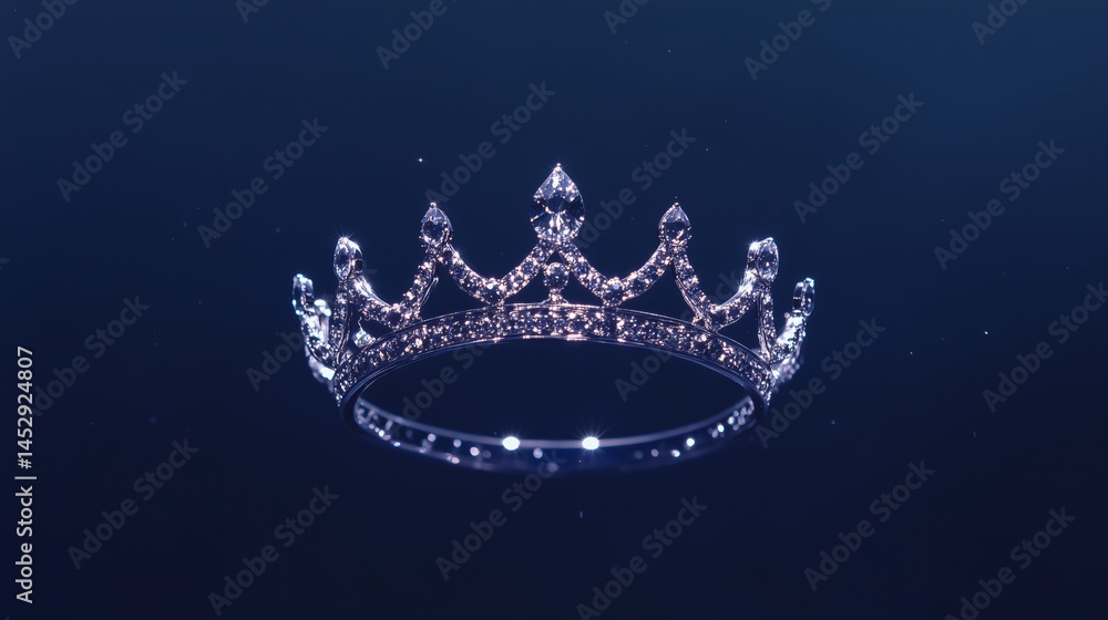 A traditional royal diamond crown highlighted