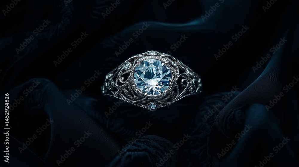 A vintage-style diamond ring