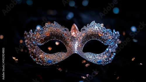 Obraz na płótnie Carnival mask embellished with vibrant gems w salonie