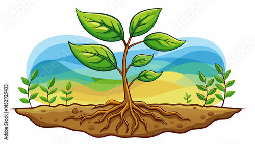 From humble soil, it dares to rise,
A promise reaching toward the skies.
Delicate roots, courageously found,
In silent strength, it breaks the ground.