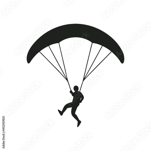 Paraglider Flight Over Mountain Landscape