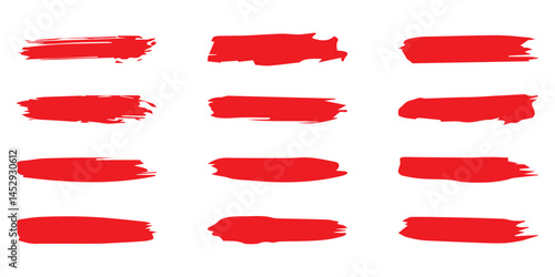 illustration of black paint brush stroke stripe isolated set design banner decoration .stripes ,lines brush stroke banner design.