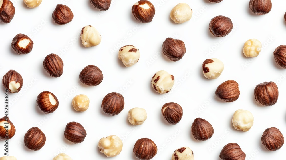 Assorted chocolate coated nuts in a vibrant pattern showcasing rich colors and textures Assorted chocolate coated nuts in a vibrant pattern showcasing rich colors and textures