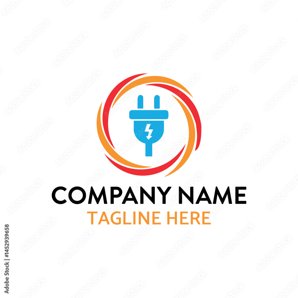 electrical thunderstorm logo design vector electrical thunderstorm logo design vector