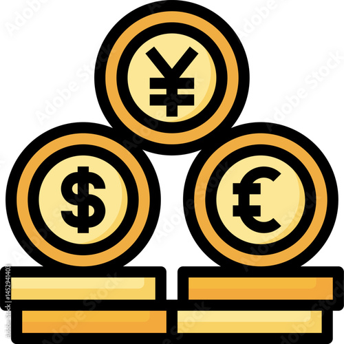 currency illustration on a white background    