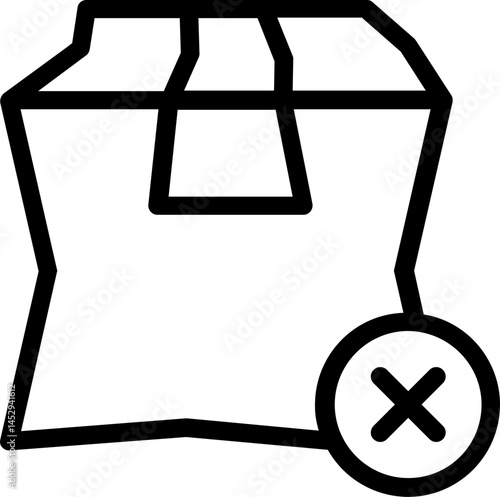 damaged package illustration on a white background     