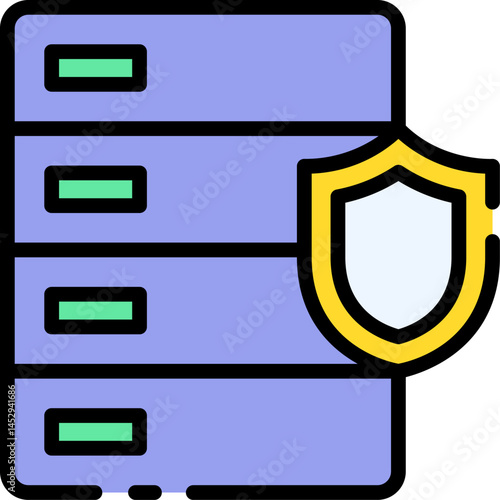 data protection illustration on a white background    