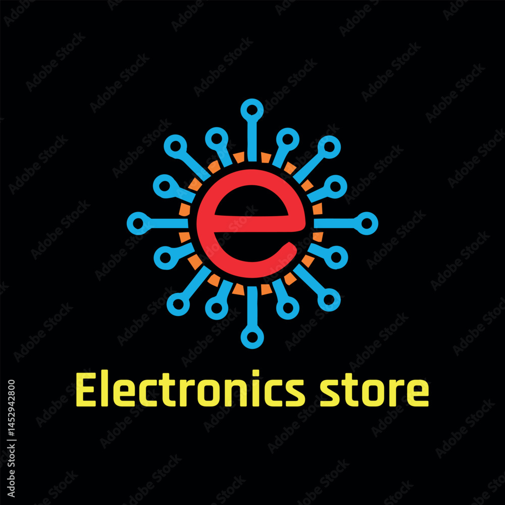 Naklejka premium electronics gadgets store logo design vector