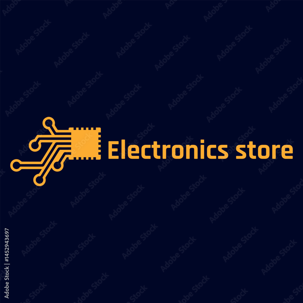 Naklejka premium electronics gadgets store logo design vector