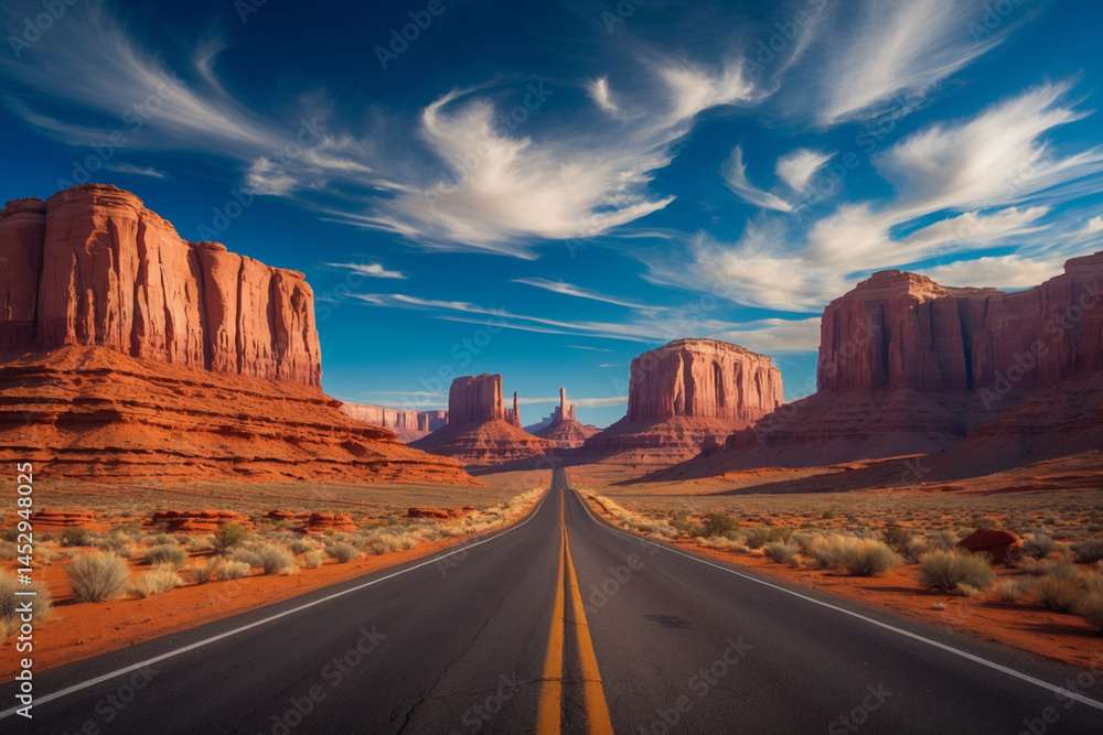 Fototapeta premium road to monument valley