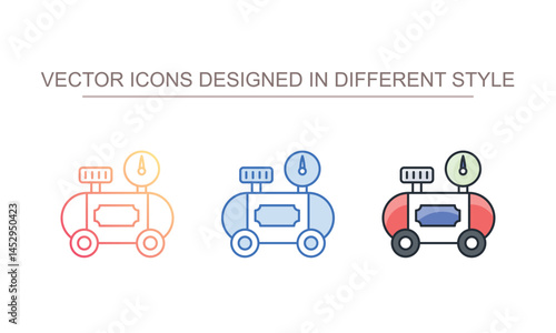 Compressor icon design with white background stock illustration