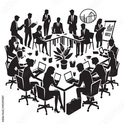 Diverse Team Collaboration in Modern Office