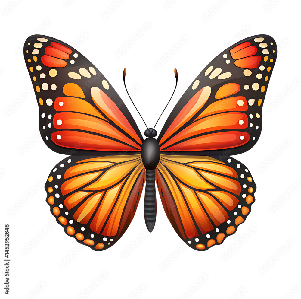 Flat Design Butterfly on White Flat Design Butterfly on White