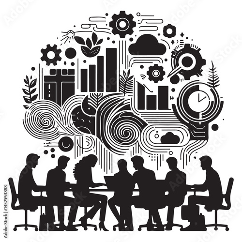 Diverse Team Collaboration in Modern Office