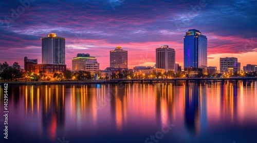 Majestic Wilmington, North Carolina Skyline at Dusk