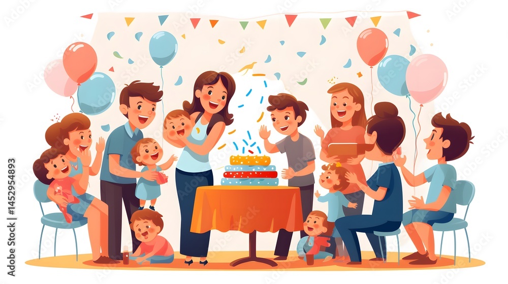 Newborn Arrival Celebration: Baby Shower Party for the Birth of an Infant Newborn Arrival Celebration: Baby Shower Party for the Birth of an Infant