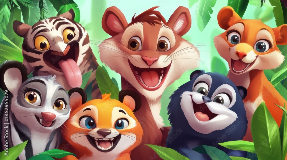 Jungle animals, happy and friendly (2) Jungle animals, happy and friendly (2)