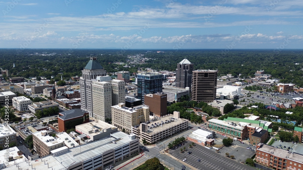 Obraz premium Downtown Greensboro - Aerial 