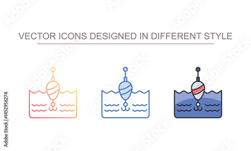 Fishing Float icon design with white background stock illustration